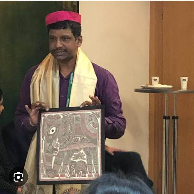 CHANDRA BHUSHAN NATIONAL AWARDEE MITHILA PAINTING